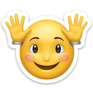 Smile Face with hands  sticker