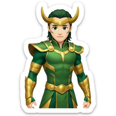 comic book style loki, whole body sticker