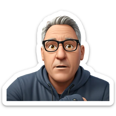 male portrait against brick wall sticker