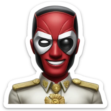 deadpool meets soekarno sticker