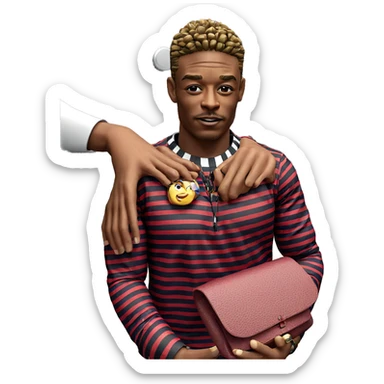 striped shirt with accessories sticker