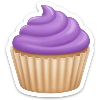 cupcake with purple icing sticker