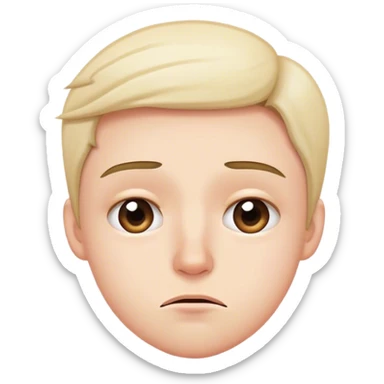 side eye look to the side embarrassed face  sticker