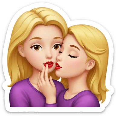 Girl giving me a kiss sticker