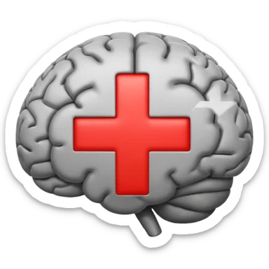Brains emoji with red cross over it sticker