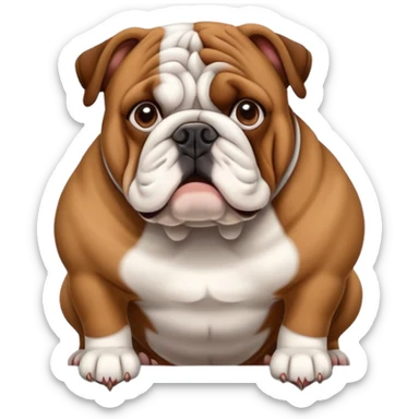 Bulldog in a window sticker