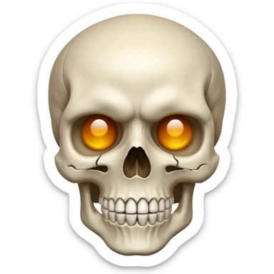Una calavera combinado con el emoji de 🤨 sticker