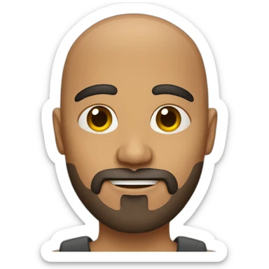 bald latino goatee sticker