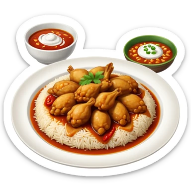 nasi kuah kurma ayam sticker