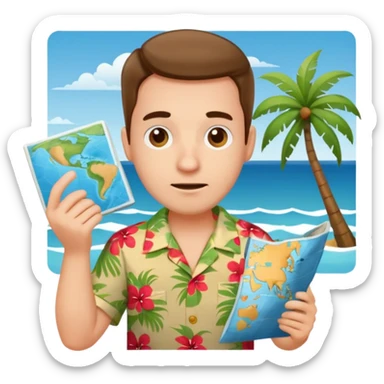 confused tourist sticker