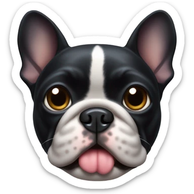 Black french bulldog  sticker