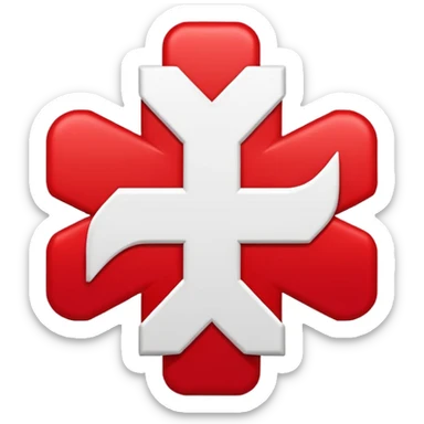 red cross mark sticker