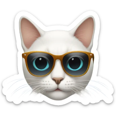 Cat with sunglasses sticker