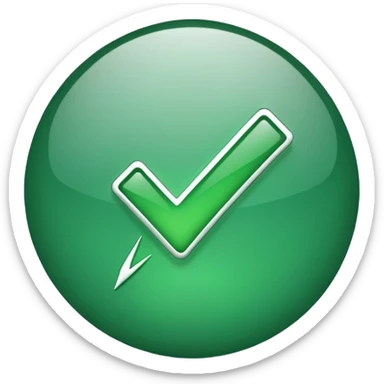 green check mark sticker