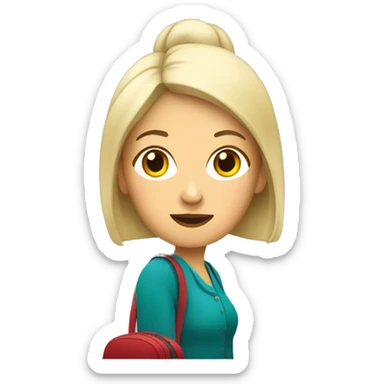 Woman travelling To Berlin by Train  sticker