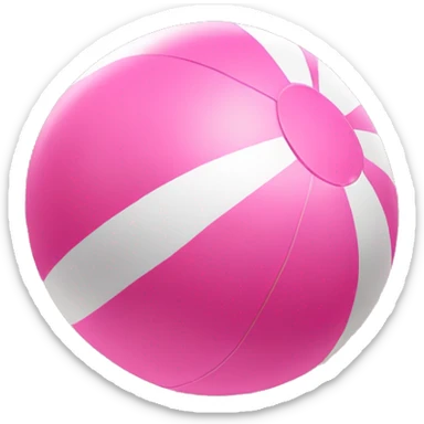 pink beach ball sticker