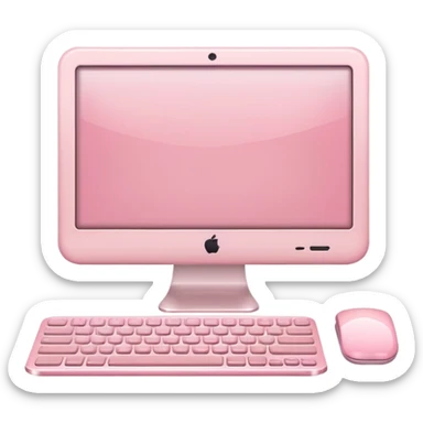 pastel pink computer sticker