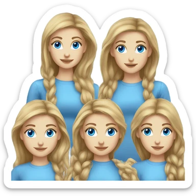 russian-duo-girls-best-friends-blue eyes  sticker