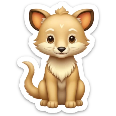Handsome, gorgeous, beautiful, cute, adorable, animal-creature, full body sticker