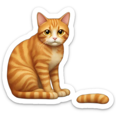 ginger cat sit sticker