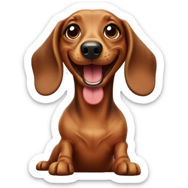 Excited dachshund  sticker