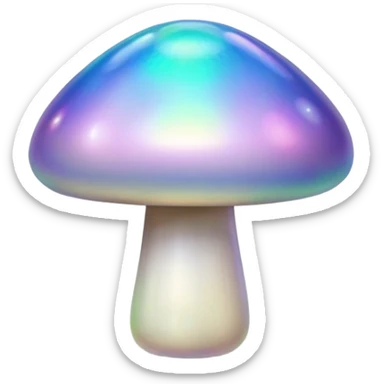 Opal stone mushroom  sticker