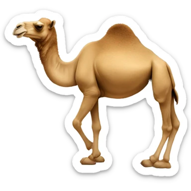 a camel entering the door sticker