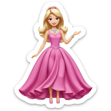 lav en barbie mariposa fe der poser i fuld figur sticker
