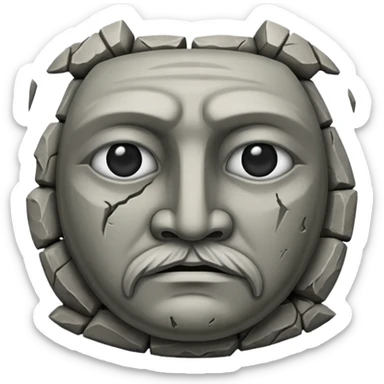 stone idol face  sticker