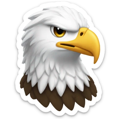 bald eagle america christmas sticker