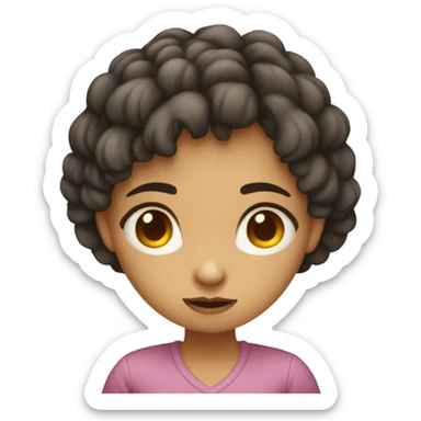 Fille triste mignonne  sticker