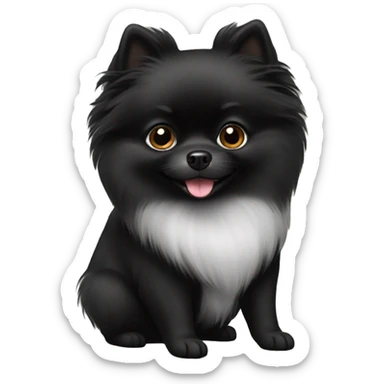 black pomeranian sticker