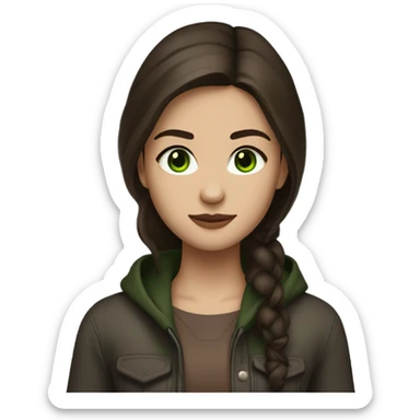 Beautiful, green eyes, brown ark hair medium, elena gilbert clothes sticker