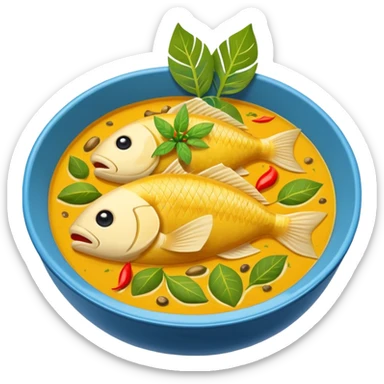 Fish Amok cambodian dish sticker