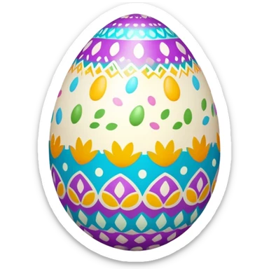 a decorated easter egg sticker