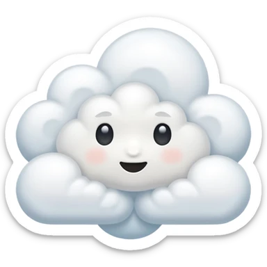 Белое облако  sticker