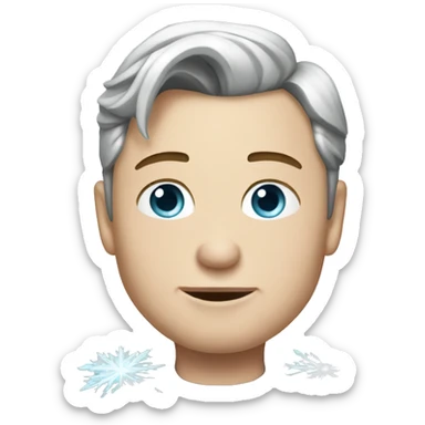 Elon musk dressed in Elsa  sticker