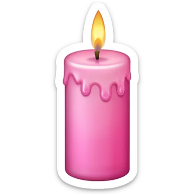 make a candle in very girly pink tones. sticker