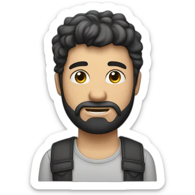 Dünner Mann mit kurzen schwarzen Haaren, einer Uhr und skinny Jeans  sticker