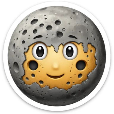 planet Mercury with craters sticker