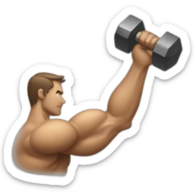 Arm with dumbbell in hand doing a hammer curl sticker