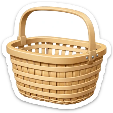 empty wicker basket sticker