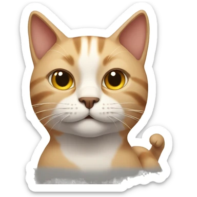 cat with muscles  sticker