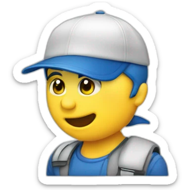 Dauphin à casquette sticker