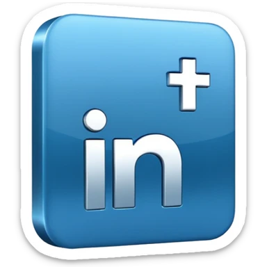 3d linkedin logo (the real Linkedin logo must be used) sticker
