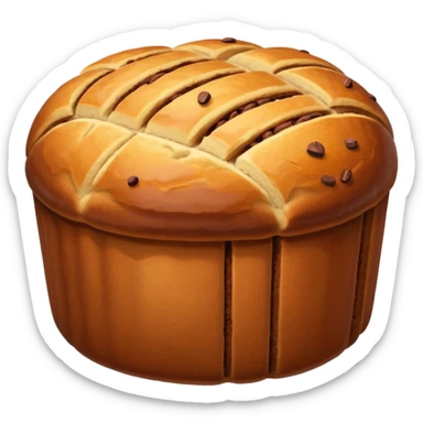sweet bread sliced with cocoa lines inside sticker