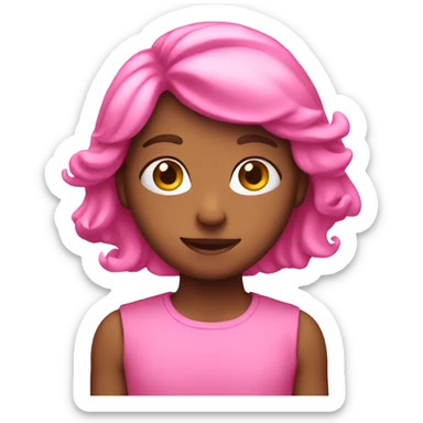 Cute pink emoji  sticker