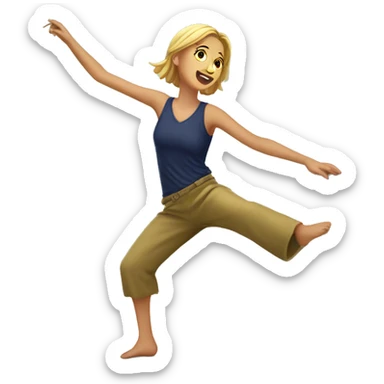 Australian female breadancer dancing on the floor jo 2024 sticker