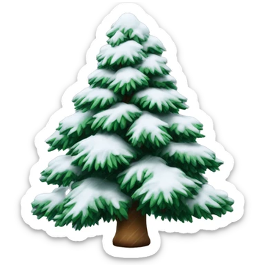 Pine Tree with snow on it sticker