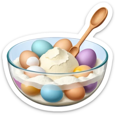 baking ingredients before preparation sticker